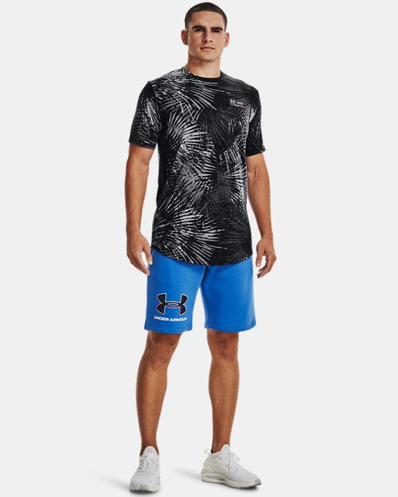 Camiseta de manga corta UA Sport Palm Printed para hombre, Black, pdpMainDesktop image number 2